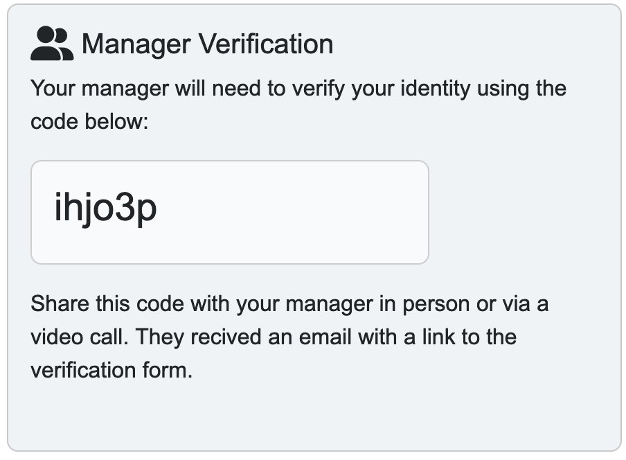 Manager Verification